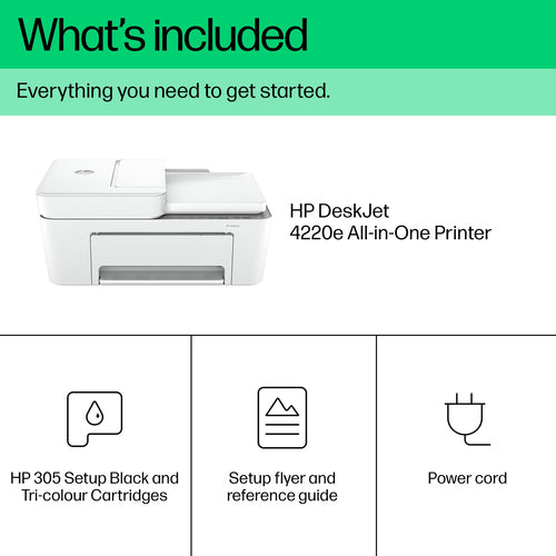 HP DeskJet 4220e All-in-One Printer Thermal inkjet A4 4800 x 1200 DPI 8.5 ppm Wi-Fi HP DeskJet 4220e All-in-One Printer Thermal inkjet A4 4800 x 1200 DPI 8.5 ppm Wi-Fi